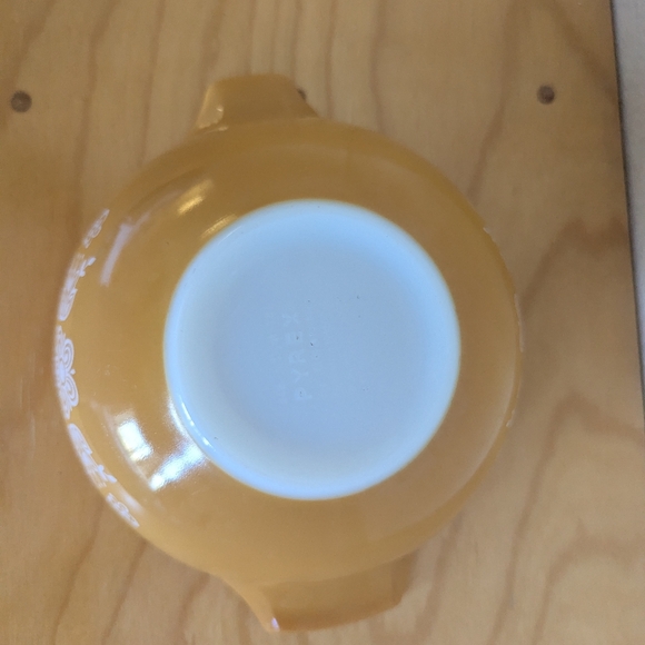 Set Of 2 Vintage Pyrex Cinderella Butterfly Gold And White Bowls #442 #441 - Picture 11 of 16